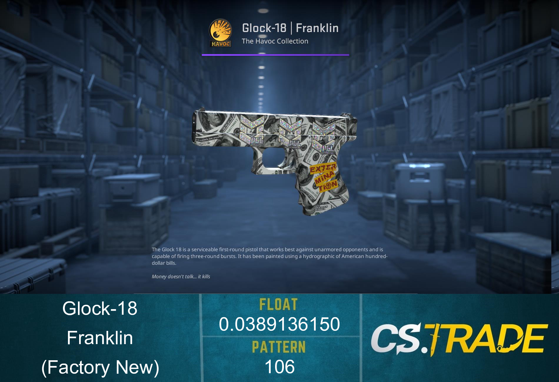 Glock-18 | Franklin (Factory New) Screenshot