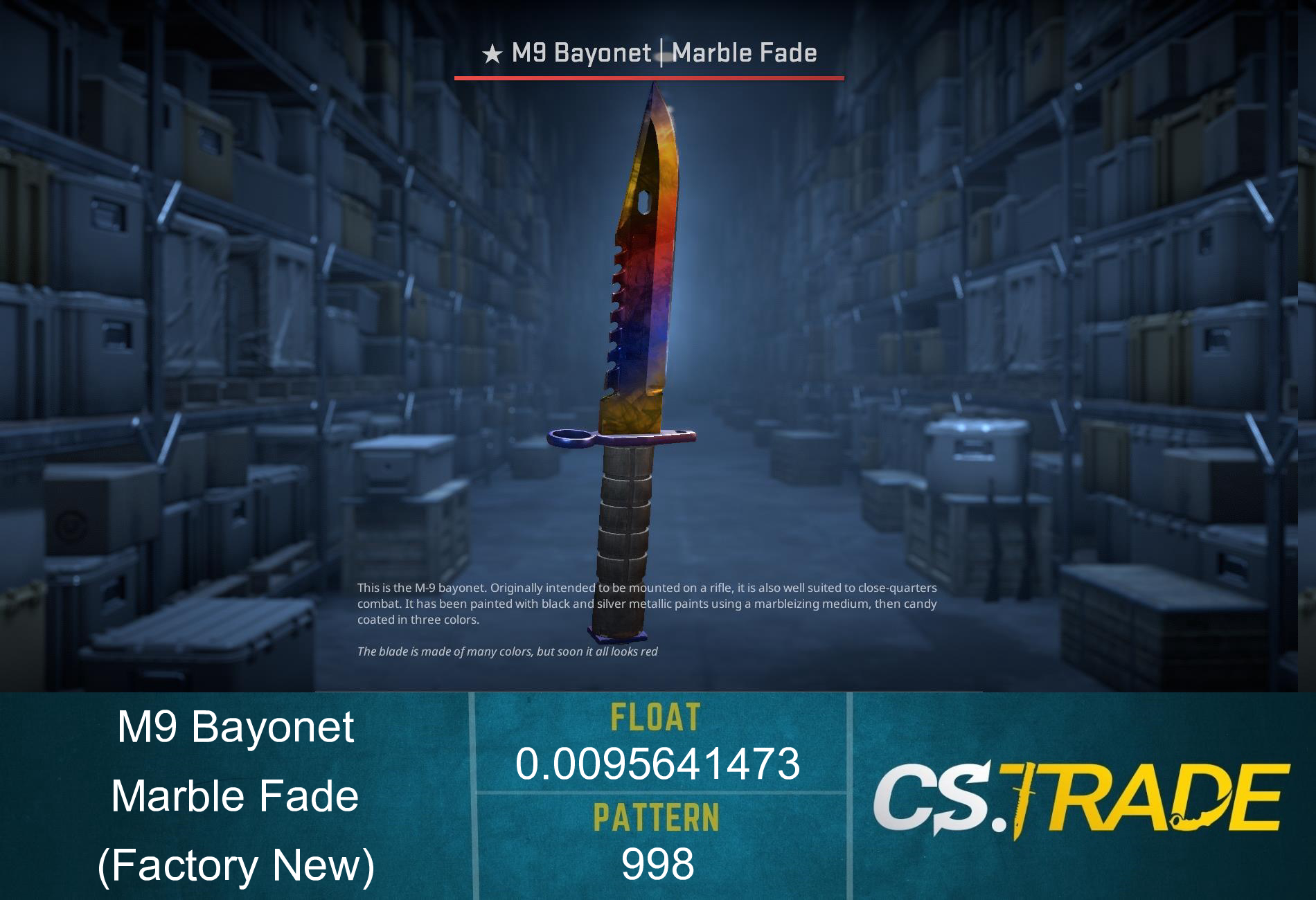 ★ M9 Bayonet | Marble Fade (Factory New) Screenshot