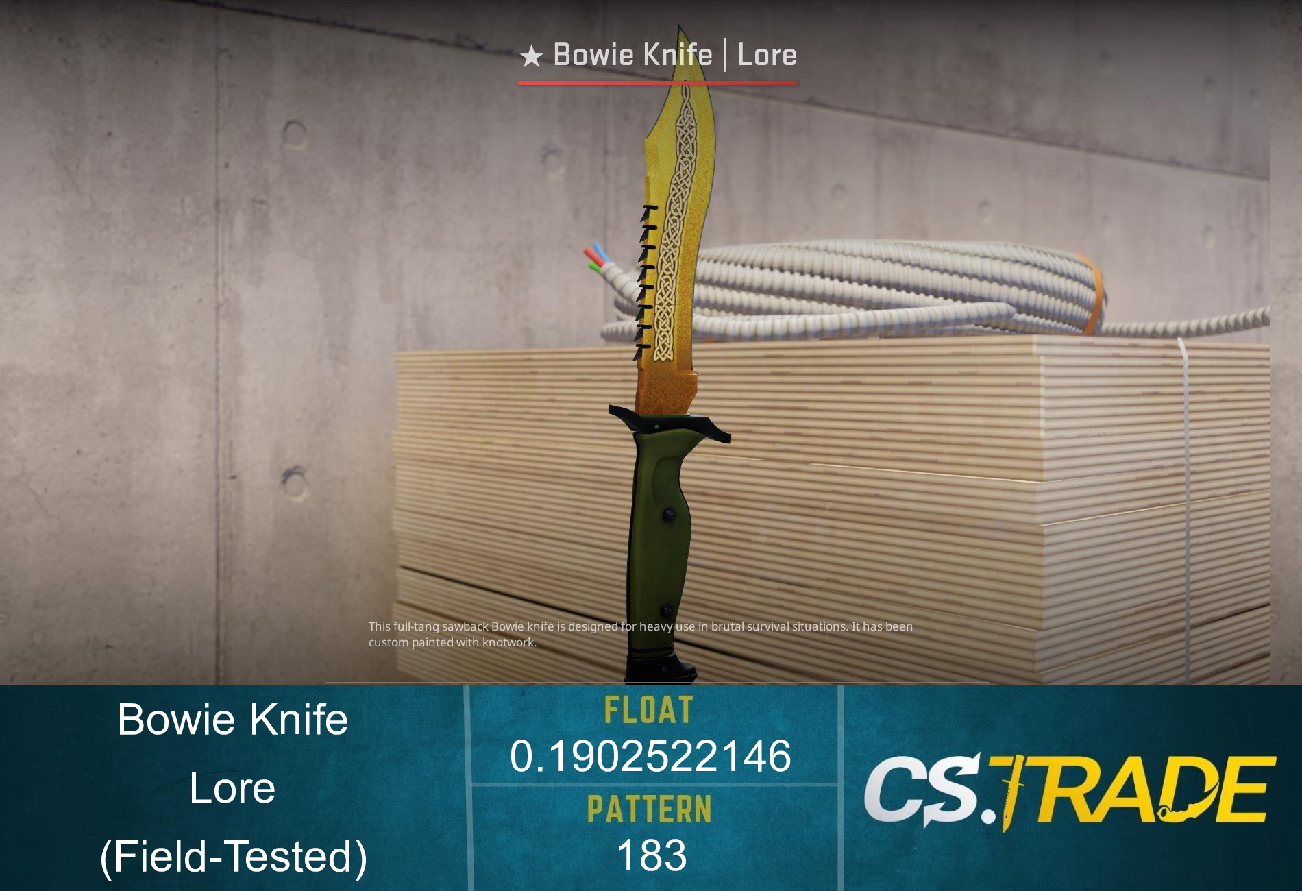 ★ StatTrak™ Bowie Knife | Lore (Field-Tested) Screenshot