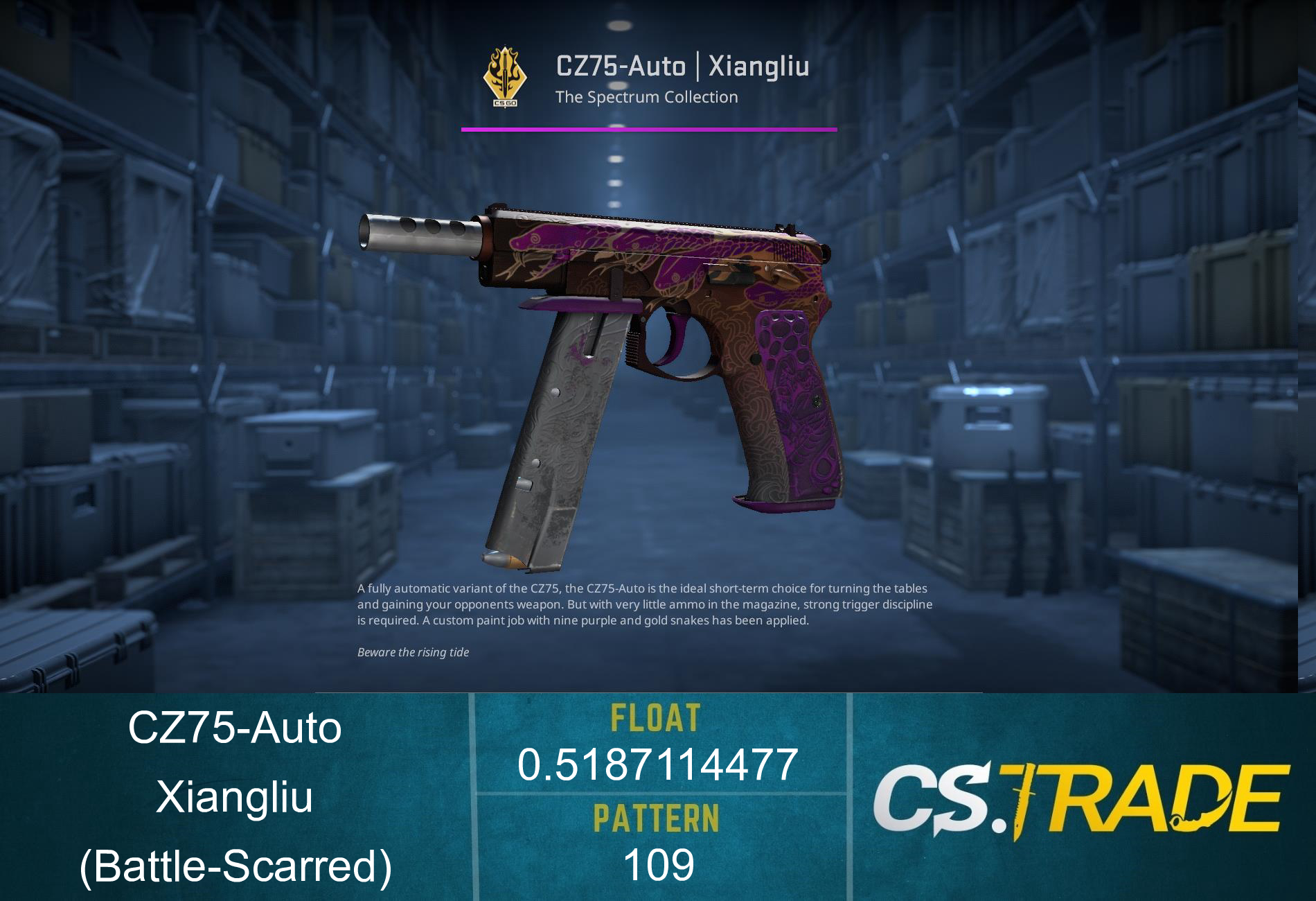 CZ75-Auto | Xiangliu (Battle-Scarred)