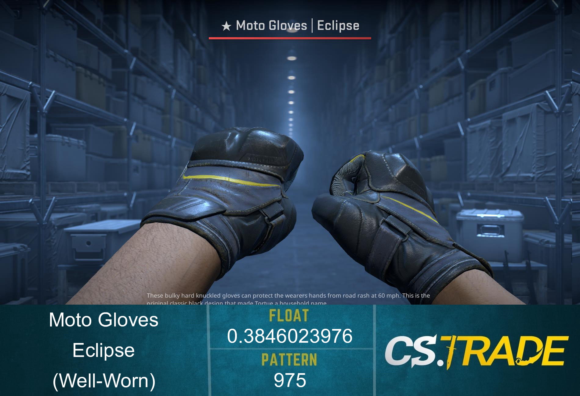★ Moto Gloves | Eclipse (Well-Worn) Screenshot