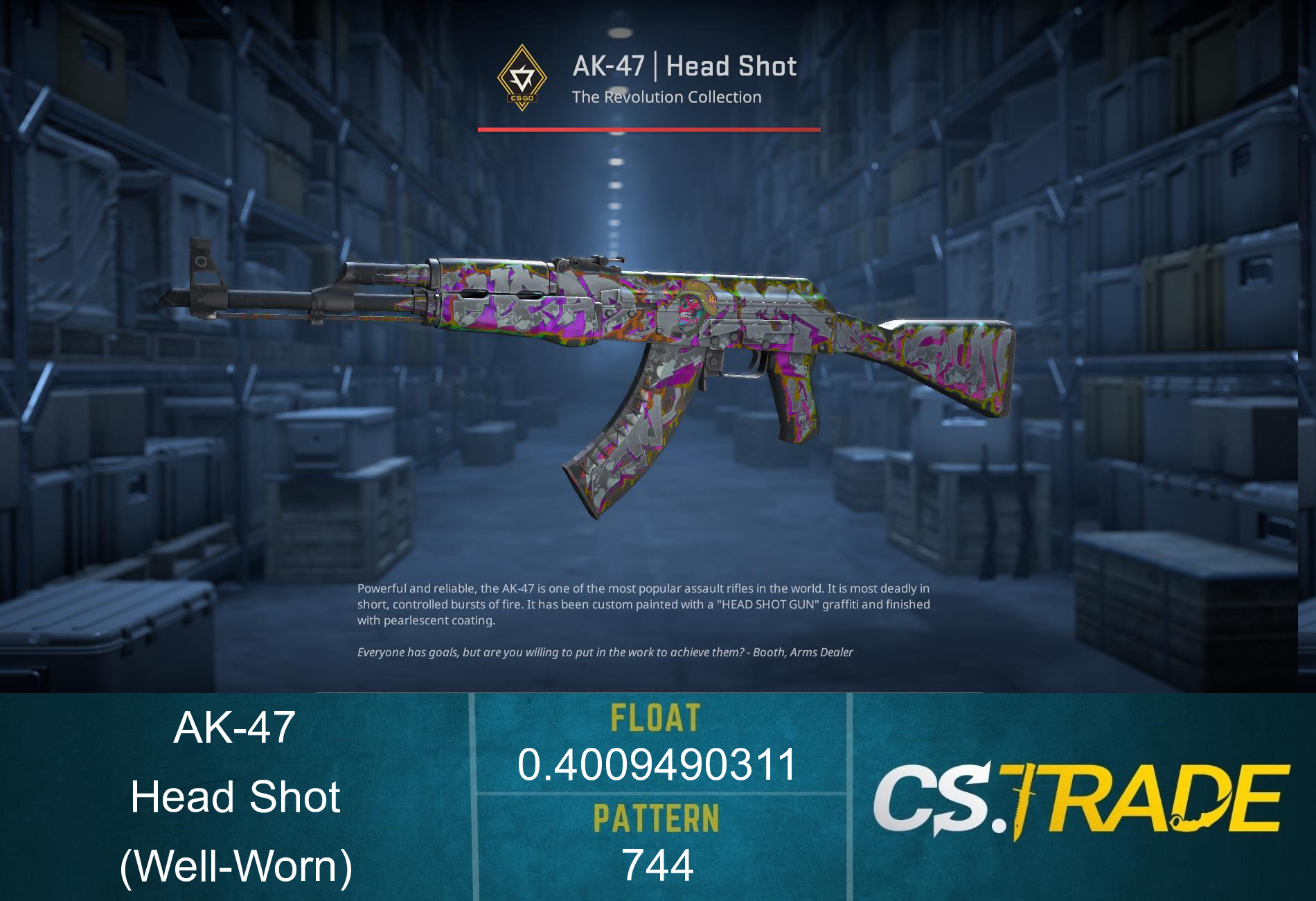 AK-47 | Head Shot (Well-Worn) Screenshot