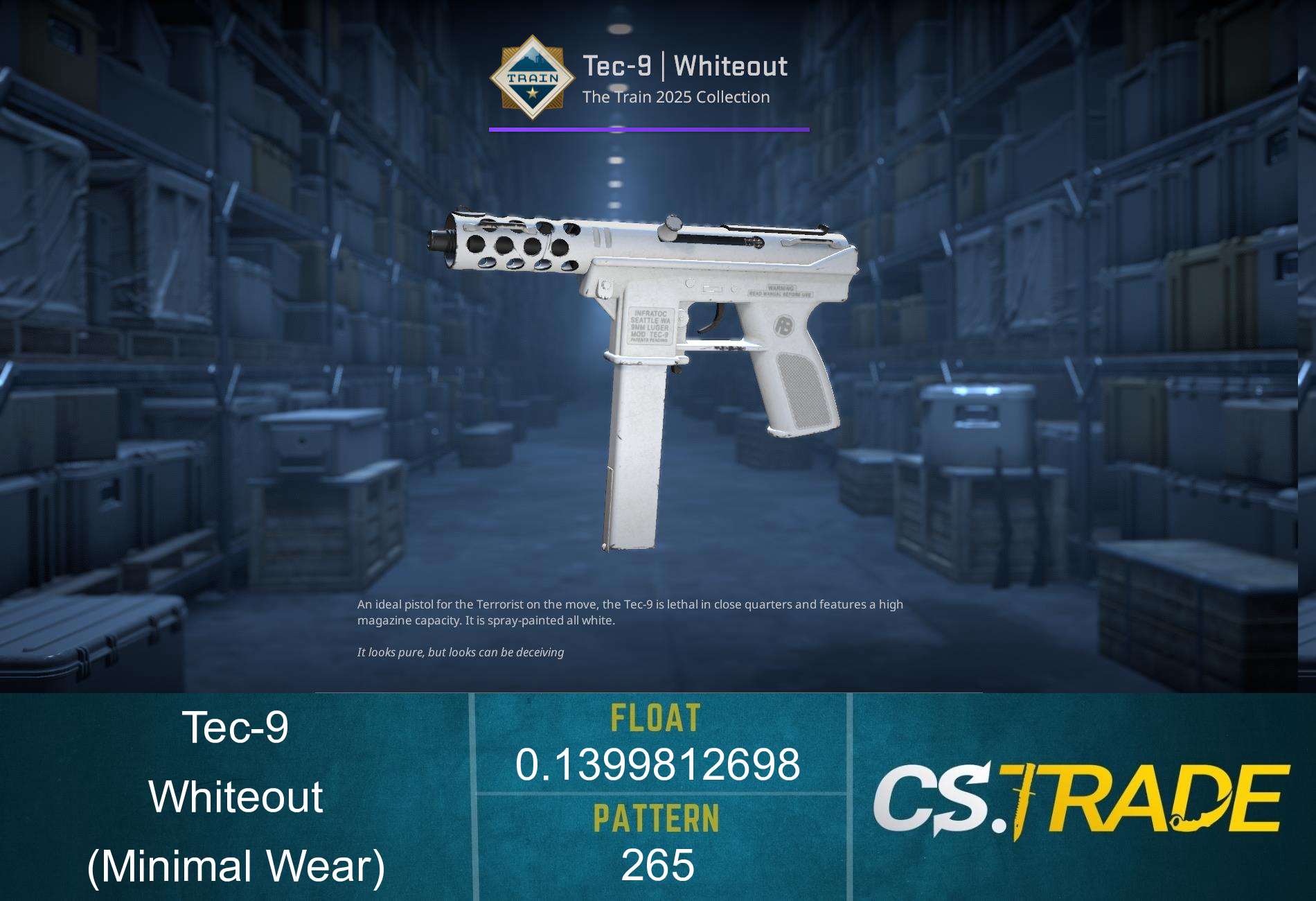Tec-9 | Whiteout (Factory New) Screenshot