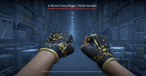 ★ Broken Fang Gloves | Yellow-banded (Minimal Wear) Screenshot
