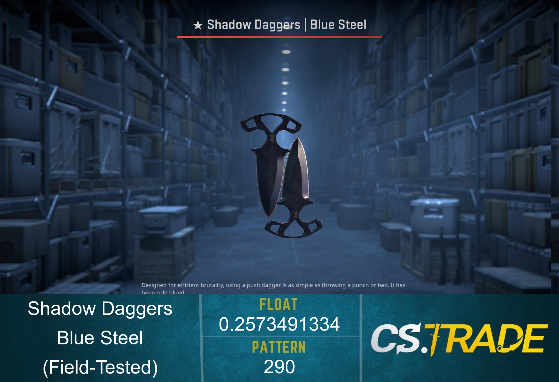 ★ Shadow Daggers | Blue Steel (Field-Tested) Screenshot