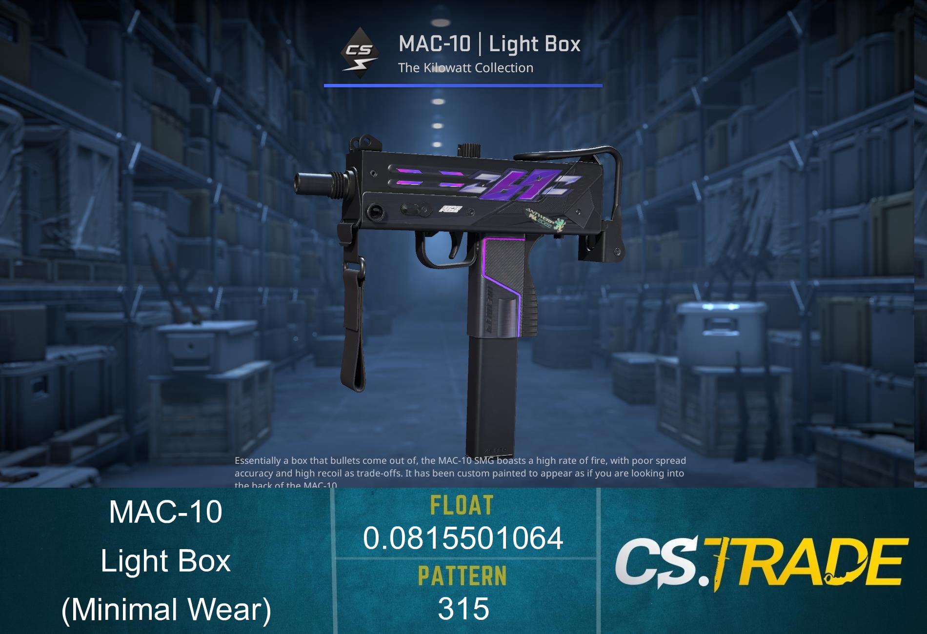 MAC-10 | Light Box (Minimal Wear) Screenshot