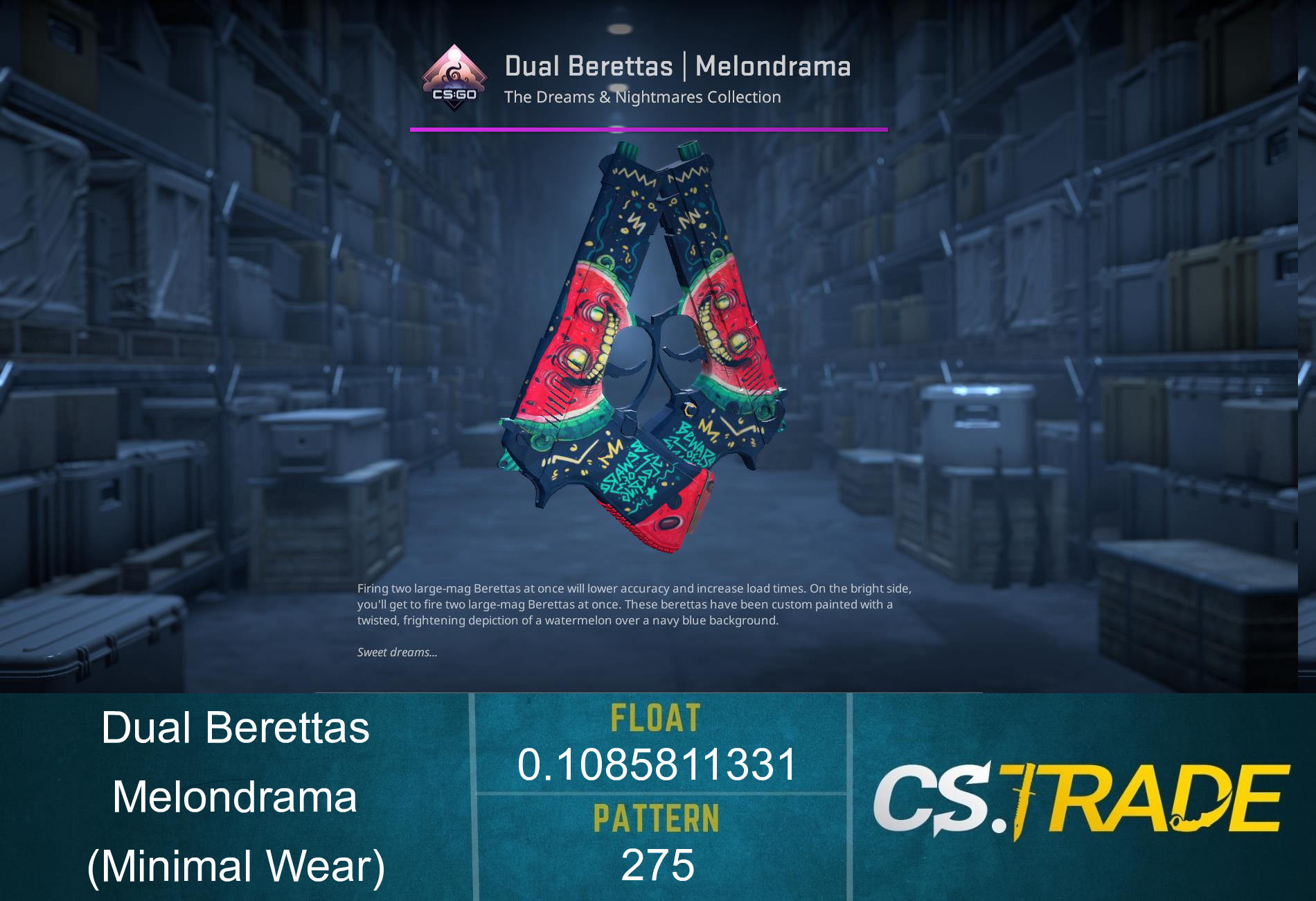 Dual Berettas | Melondrama (Minimal Wear) Screenshot