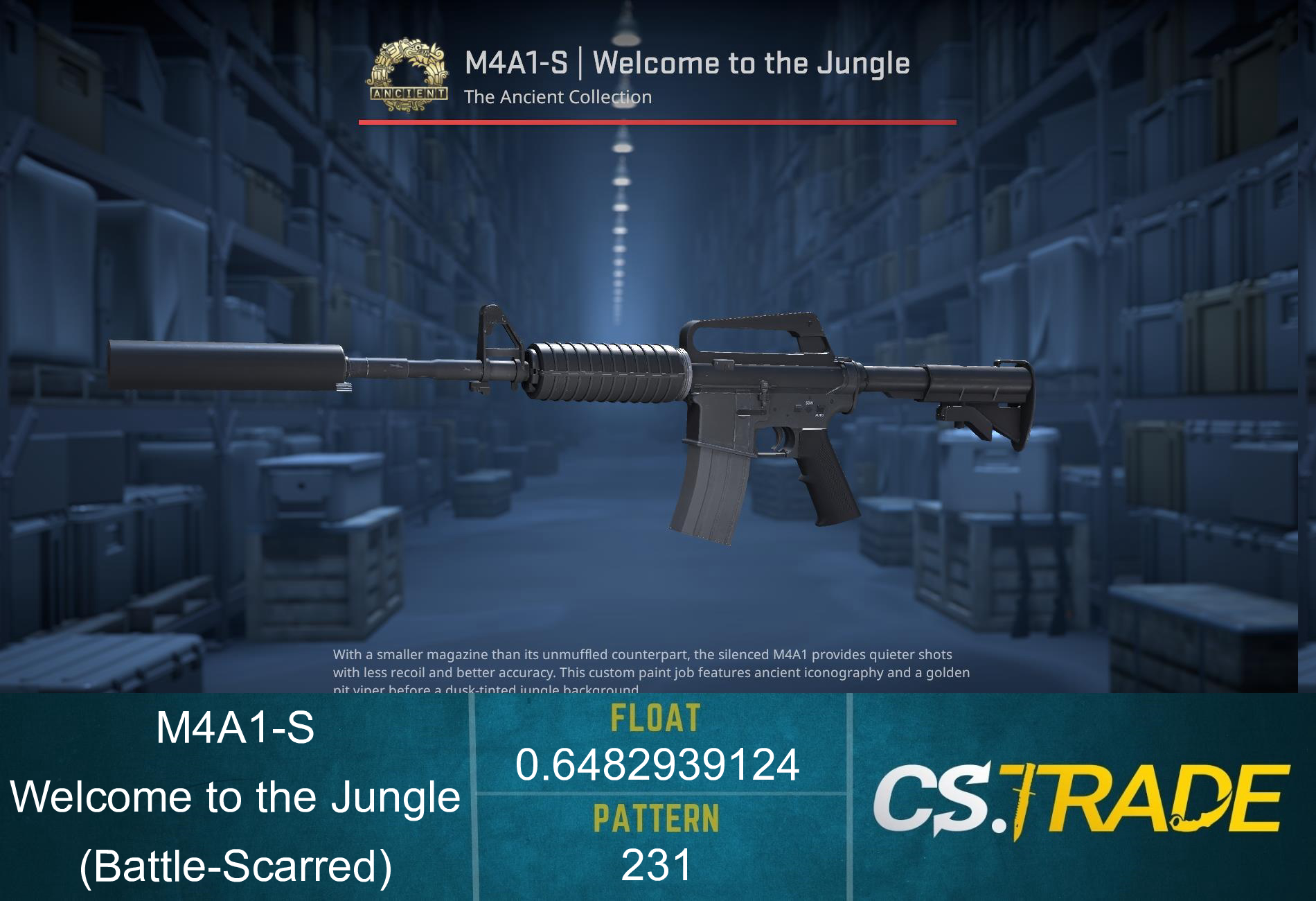 M4A1-S | Welcome to the Jungle (Battle-Scarred) Screenshot
