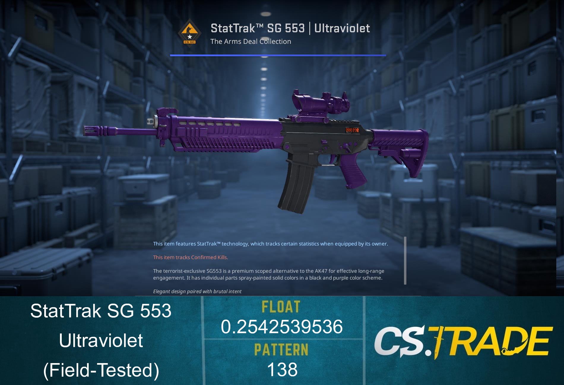 StatTrak™ SG 553 | Ultraviolet (Field-Tested)