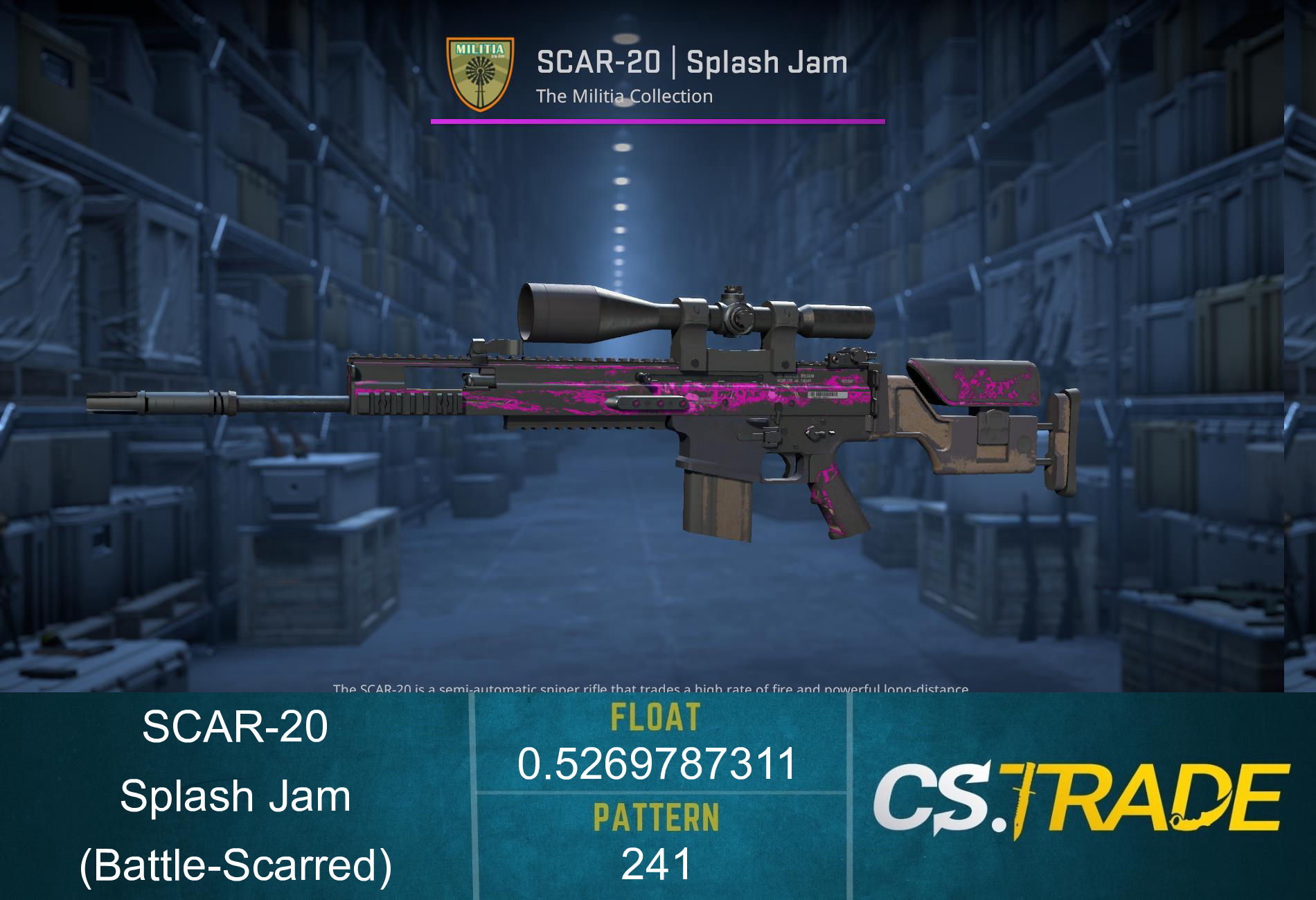 SCAR-20 | Splash Jam (Battle-Scarred) Screenshot