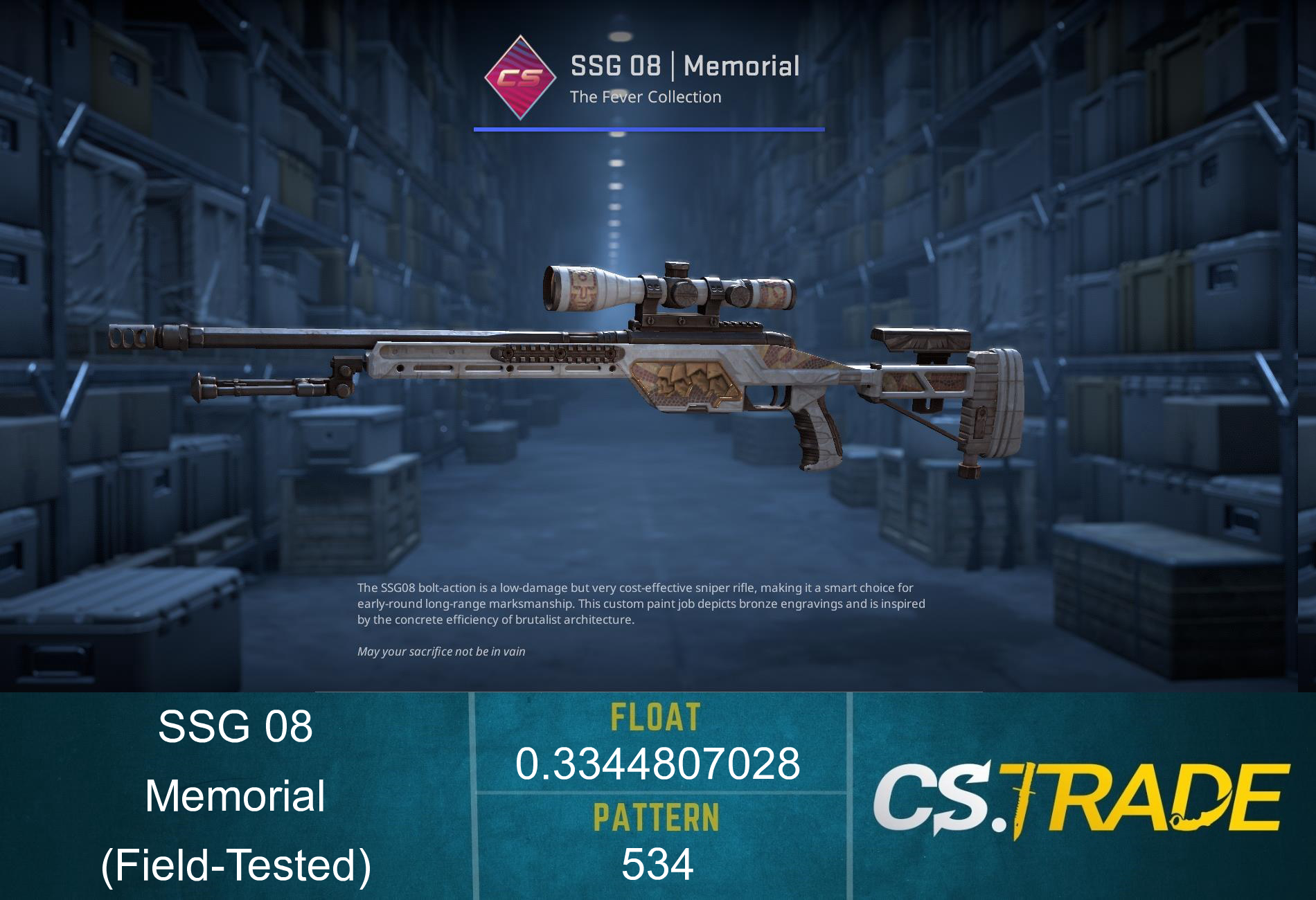 SSG 08 | Memorial (Factory New) Screenshot