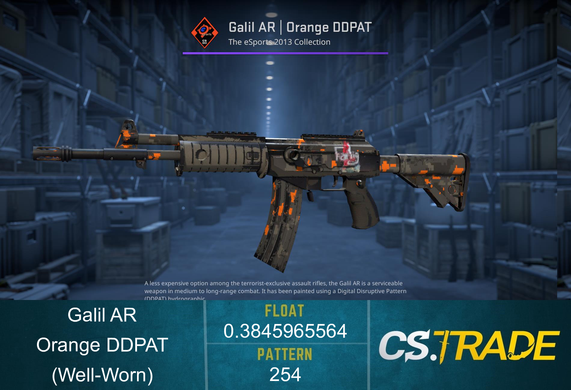 Galil AR | Orange DDPAT (Well-Worn) Screenshot