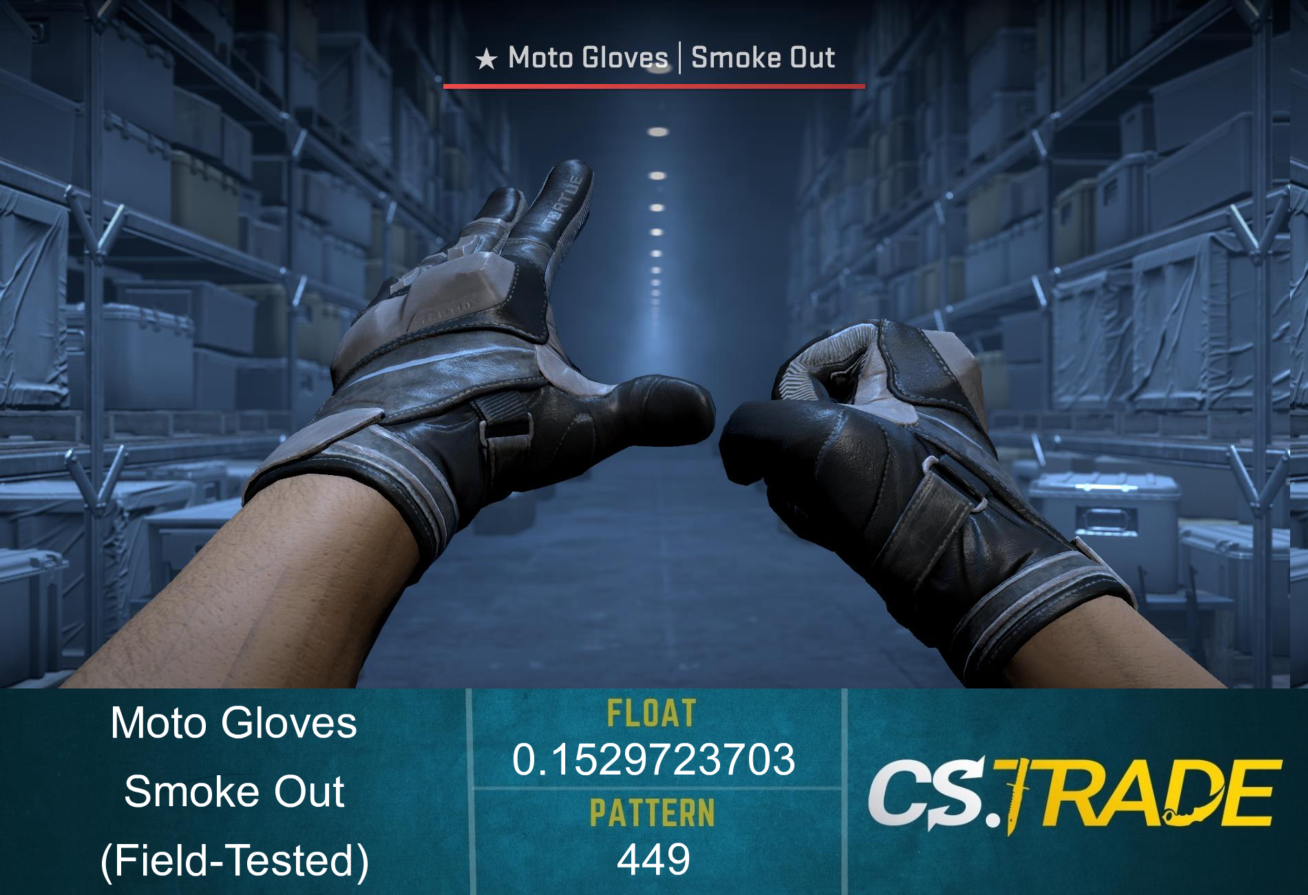 ★ Moto Gloves | Smoke Out (Field-Tested) Screenshot