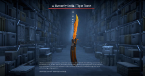 ★ Butterfly Knife | Tiger Tooth (Factory New) Screenshot