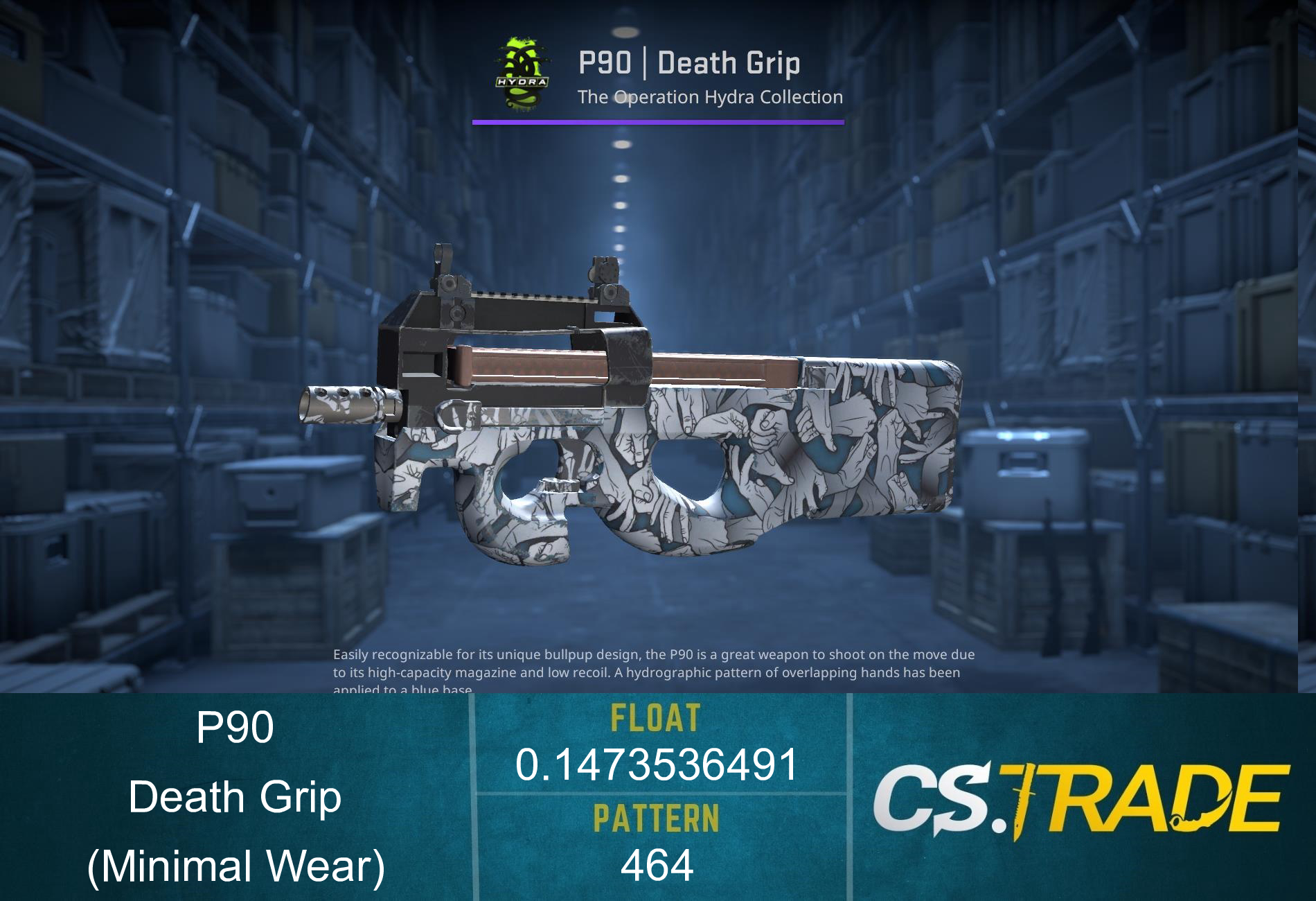 StatTrak™ P90 | Death Grip (Minimal Wear) Screenshot