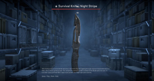 ★ Survival Knife | Night Stripe (Battle-Scarred) Screenshot