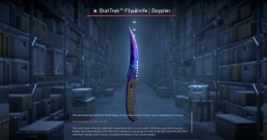 ★ StatTrak™ Flip Knife | Doppler Sapphire (Factory New) Screenshot