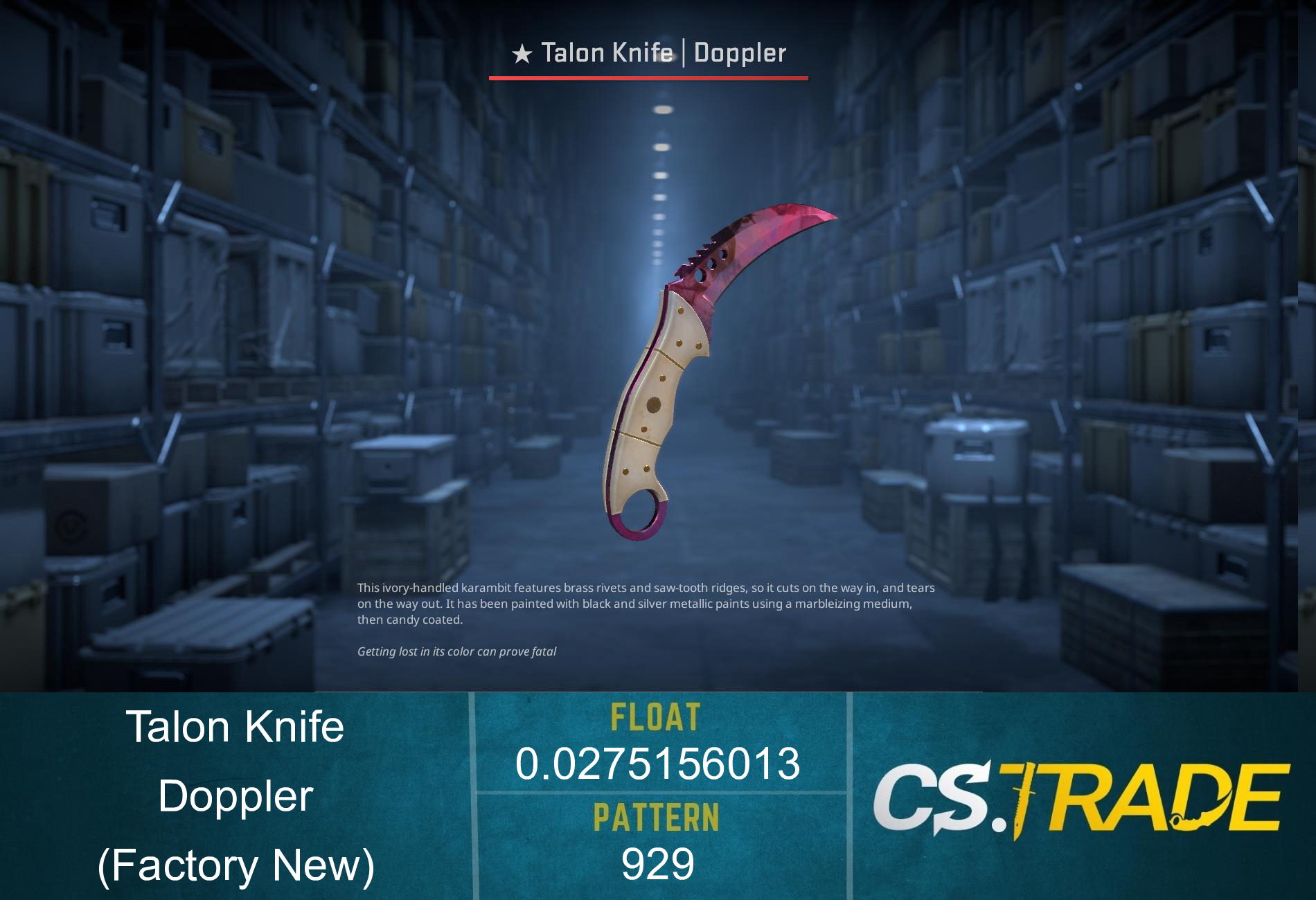 ★ Talon Knife | Doppler Phase 2 (Factory New) Screenshot