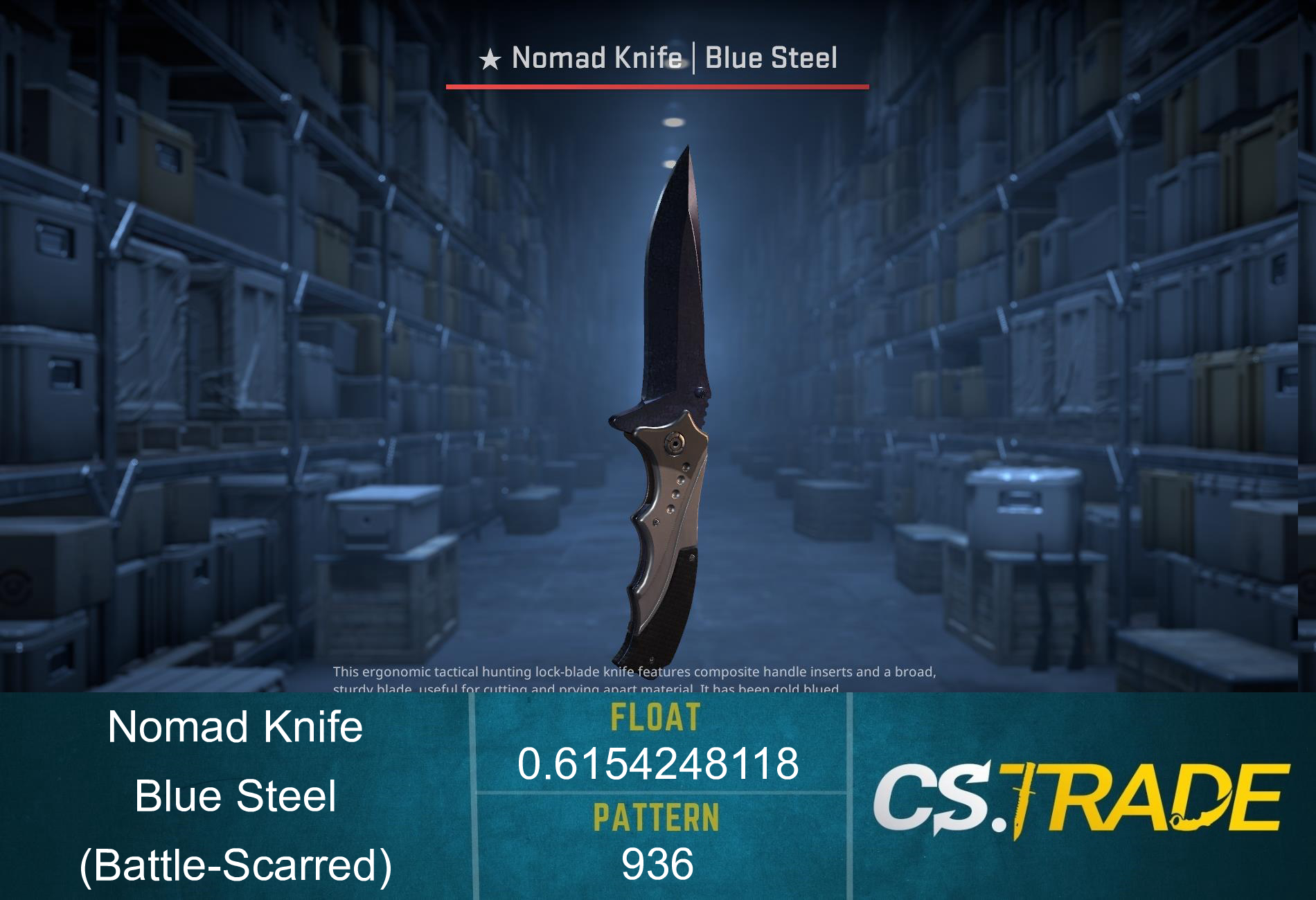 ★ Nomad Knife | Blue Steel (Battle-Scarred) Screenshot