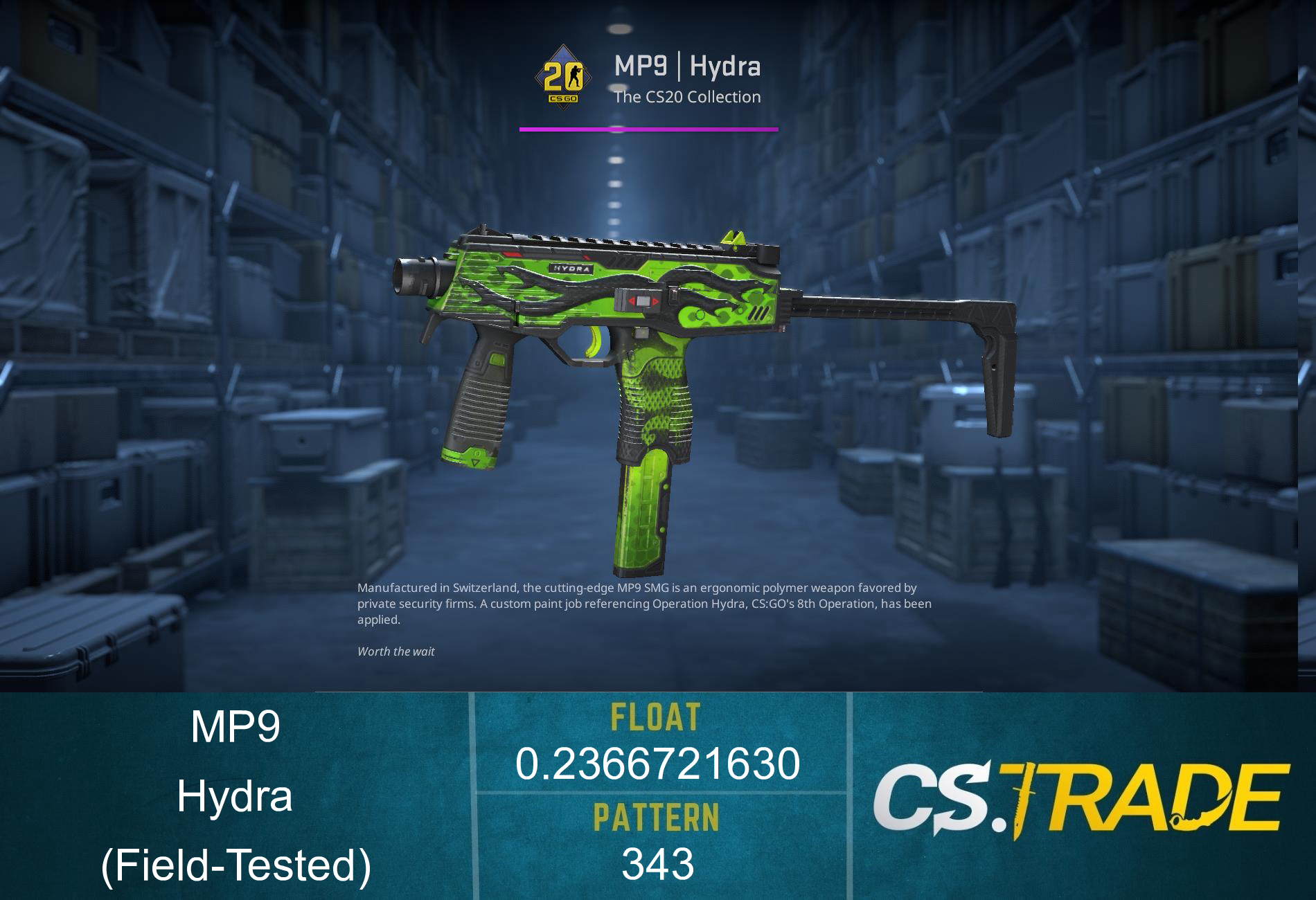 StatTrak™ MP9 | Hydra (Field-Tested) Screenshot