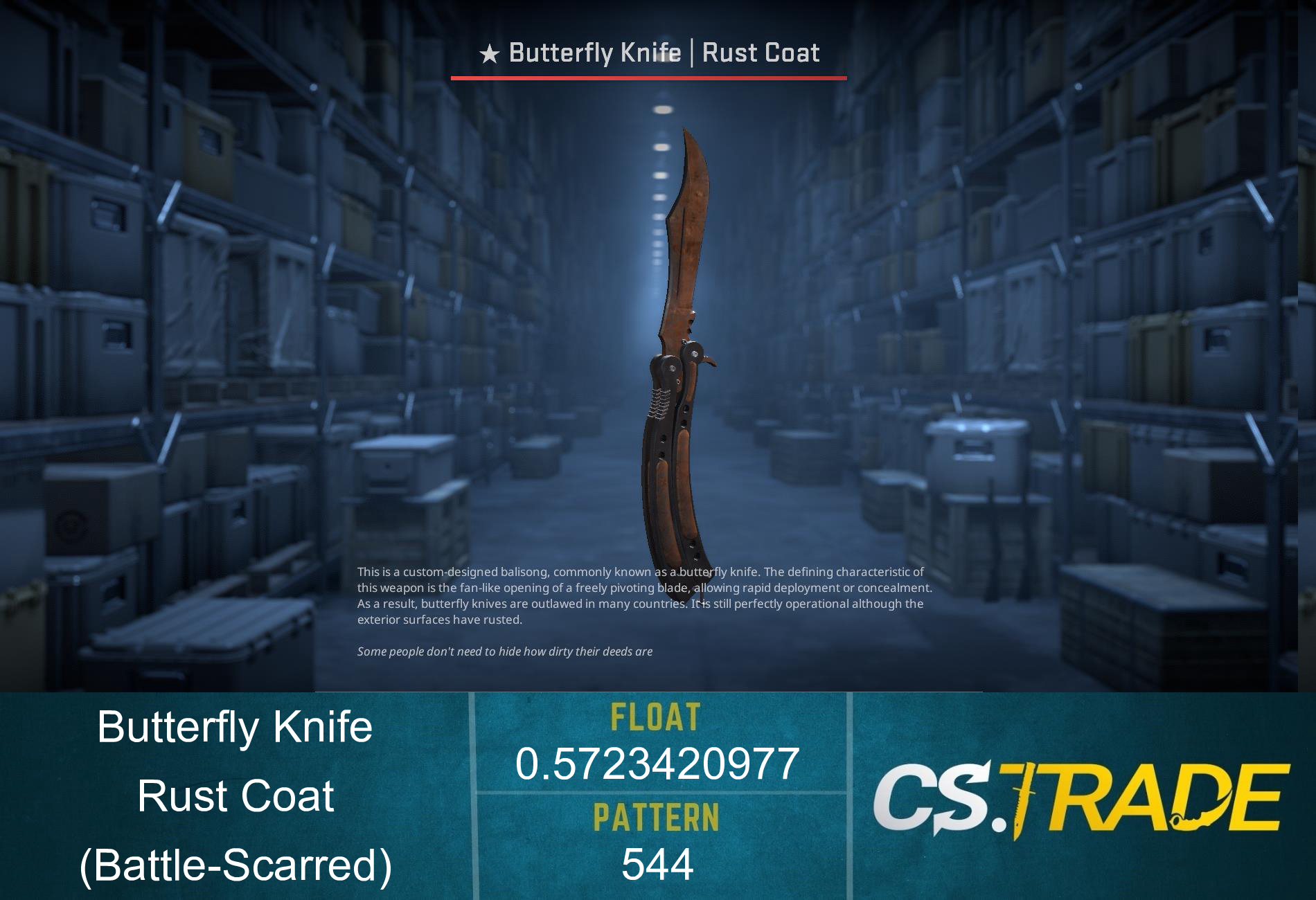 ★ Butterfly Knife | Rust Coat (Well-Worn) Screenshot