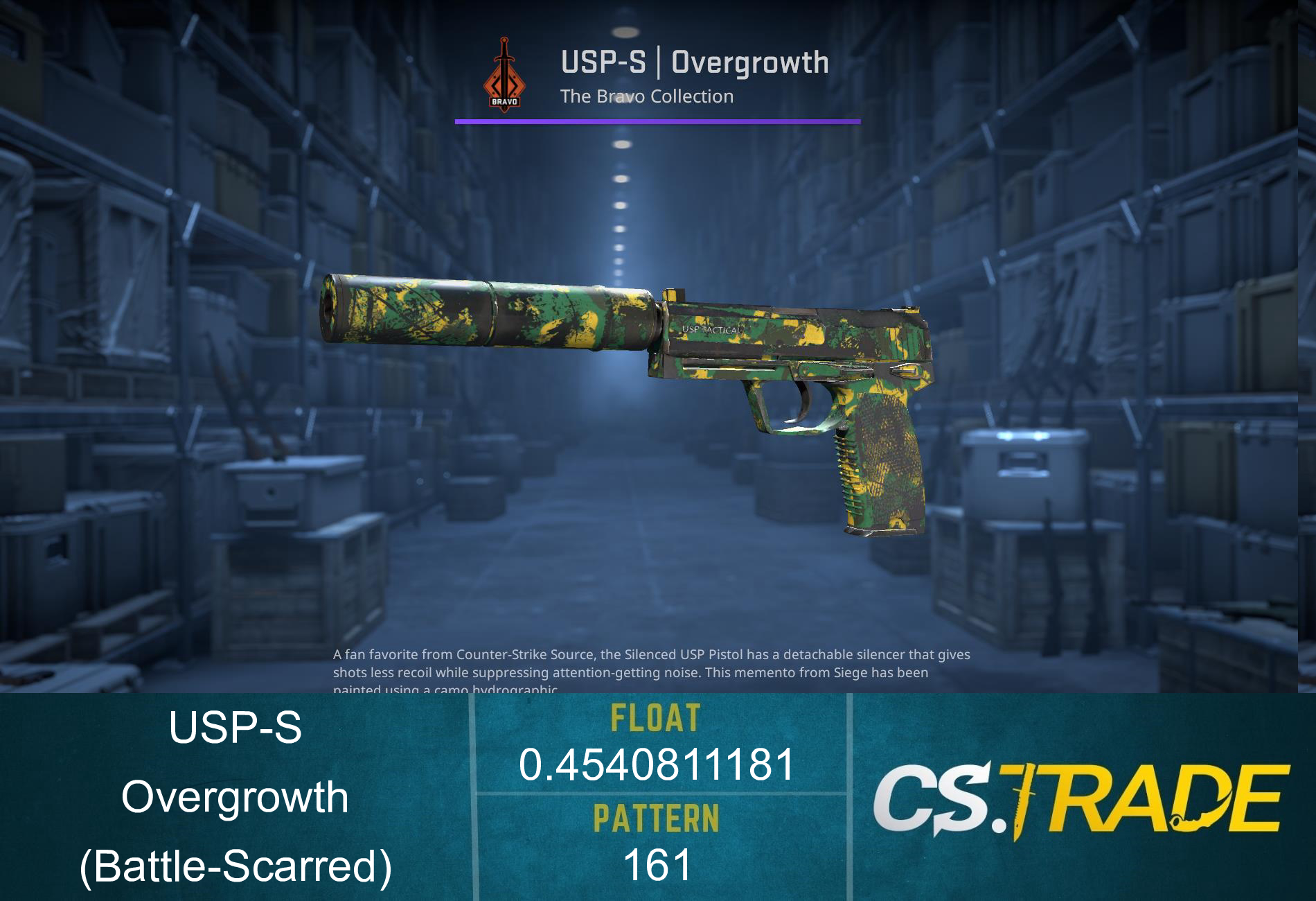 StatTrak™ USP-S | Overgrowth (Battle-Scarred) Screenshot